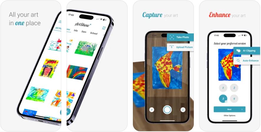 ArtShow screenshots from the App Store